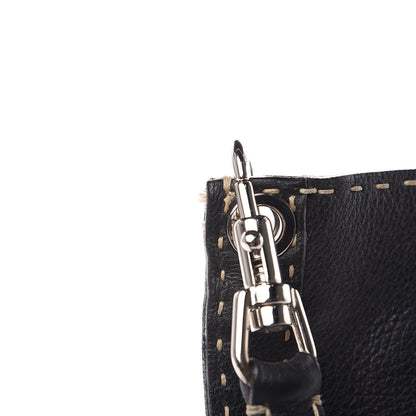 Fendi Calfskin Romano Selleria Crossbody Bag Black 9 of 15