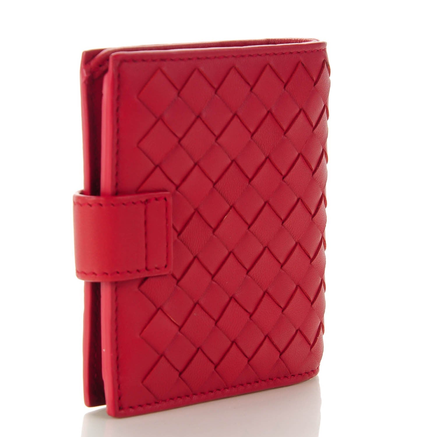 Bottega Veneta BOTTEGA VENETA Nappa Intrecciato Mini Wallet Fraise 3 of 8