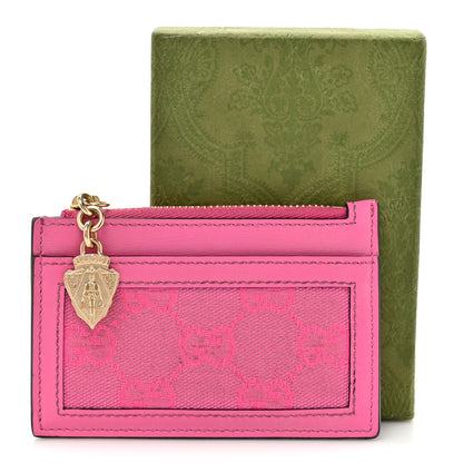 Gucci GG Monogram Scratch Lux Calfskin Luce Card Holder Wallet Blossom Rose Dark Blossom 11 of 11