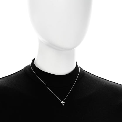 Tiffany Platinum Diamond 9mm Elsa Peretti Cross Pendant Necklace 2 of 5