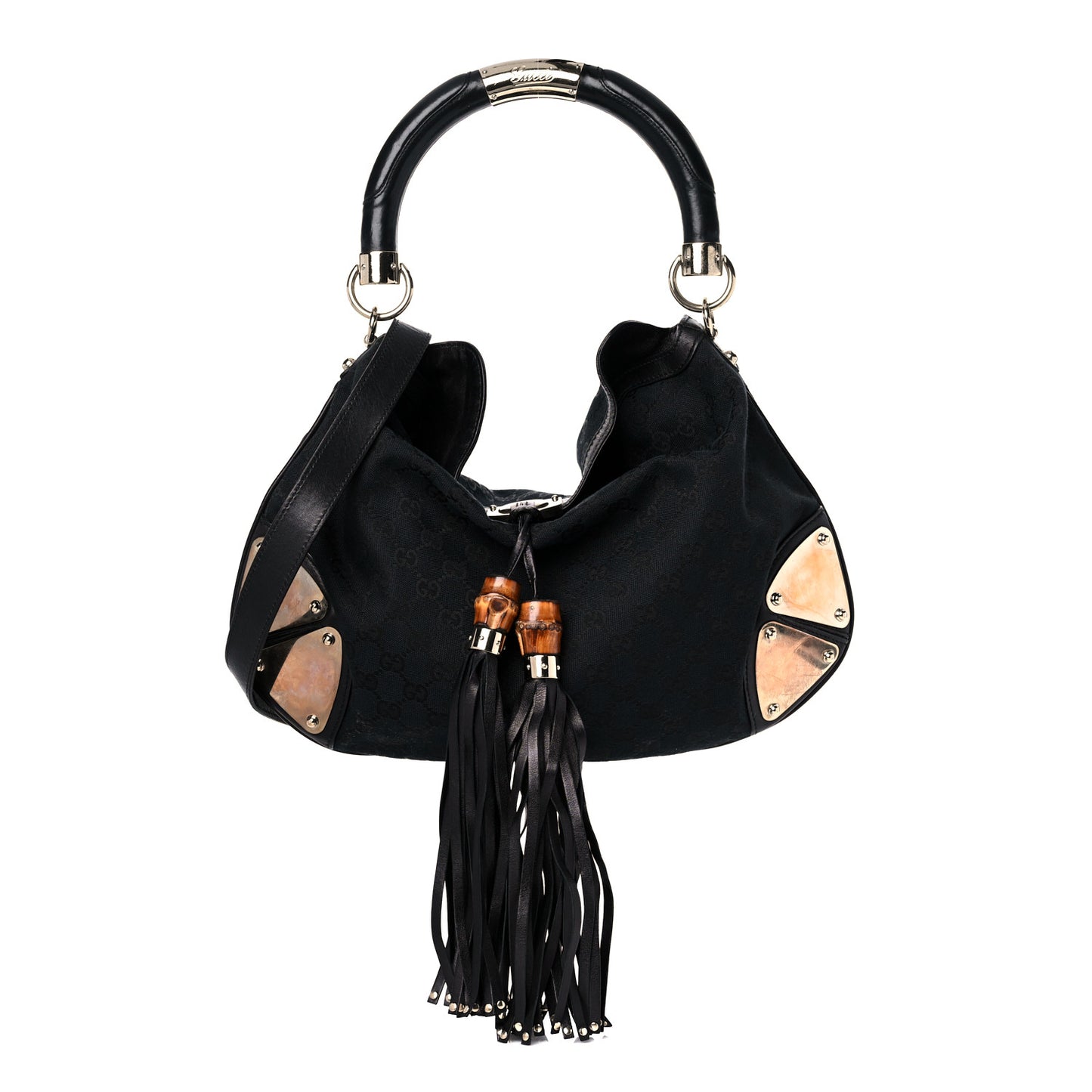 Monogram Medium Indy Top Handle Hobo Black