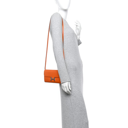 Hermes Epsom Constance Long Wallet To Go Wallet Orange 2 of 10
