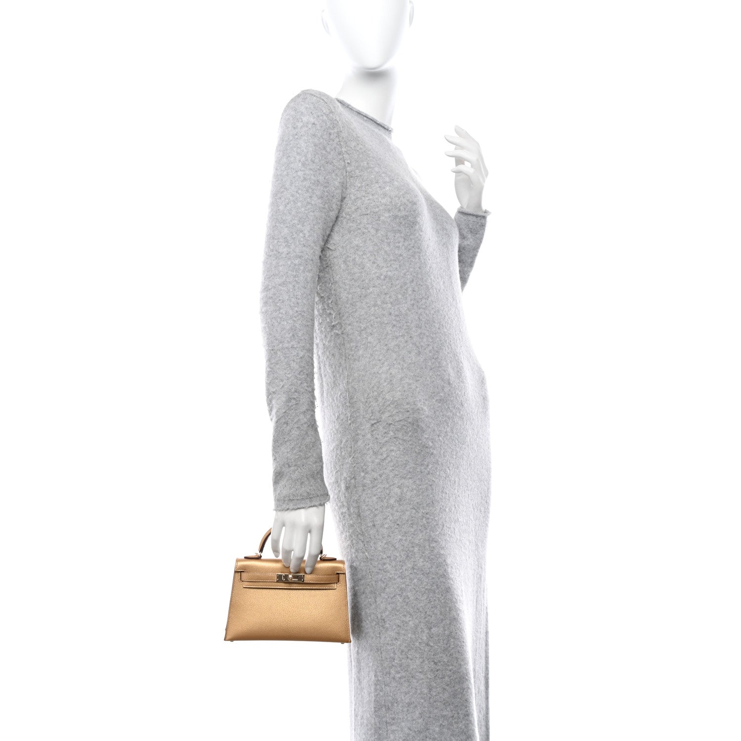 Hermes Metallic Chevre Chamkilight Mini Kelly Sellier 20 Dore 2 of 10