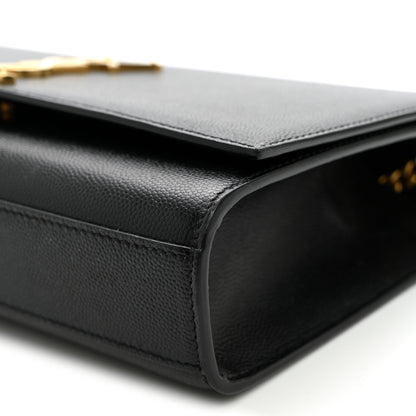 Saint Laurent Grain De Poudre Medium Classic Monogram Kate Satchel Black 9 of 9