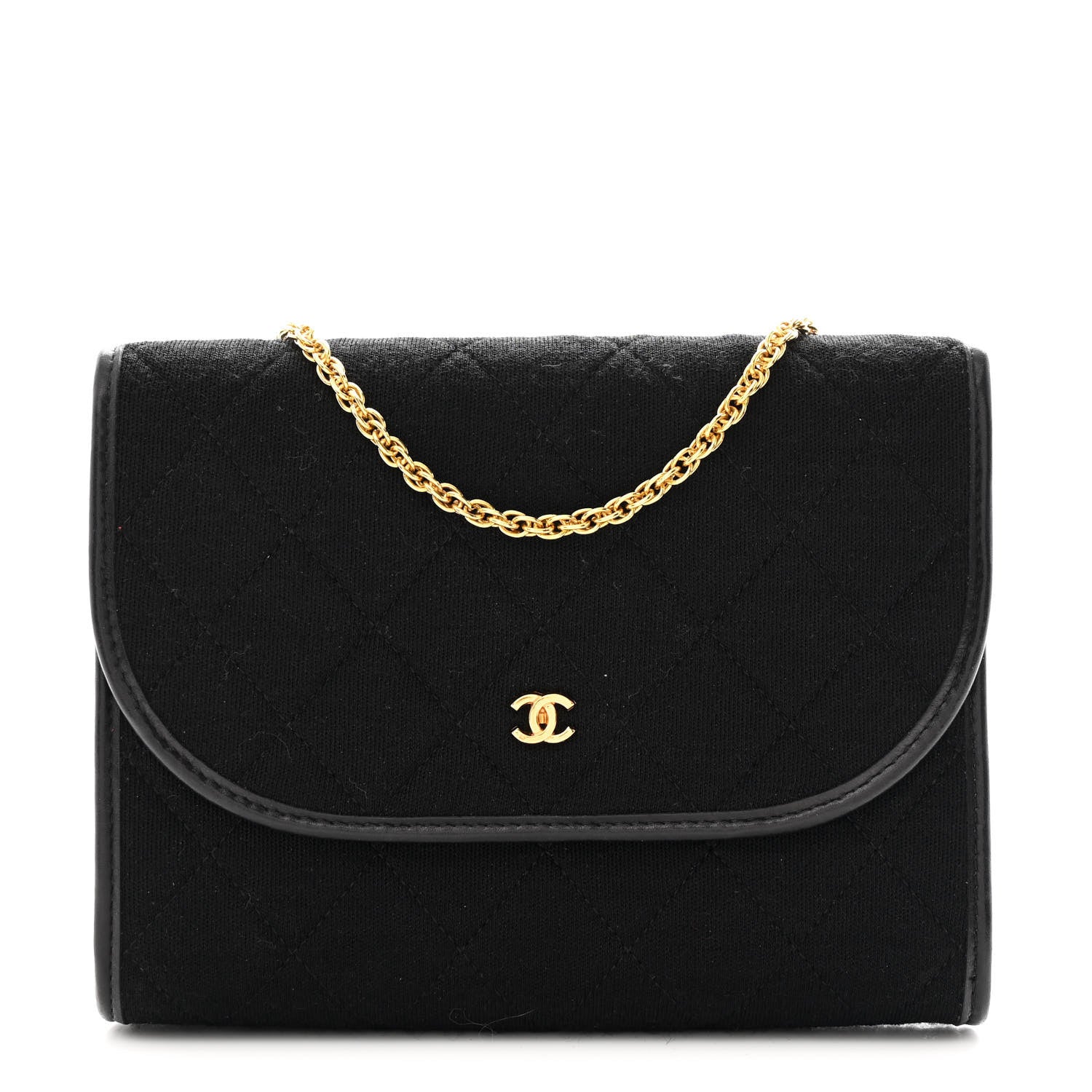 Chanel Jersey Quilted Mini Square Flap Black 1 of 12