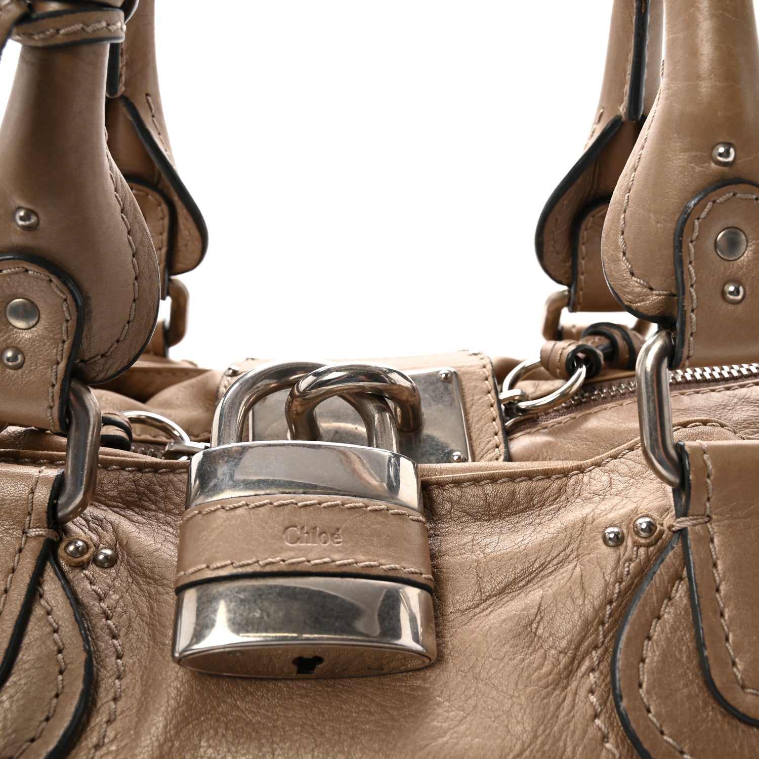 Chloe Calfskin Medium Paddington Satchel Beige 8 of 10