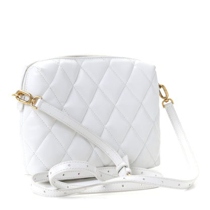 Balenciaga Nappa Calfskin Quilted Touch B Camera Shoulder Bag White 2 of 12