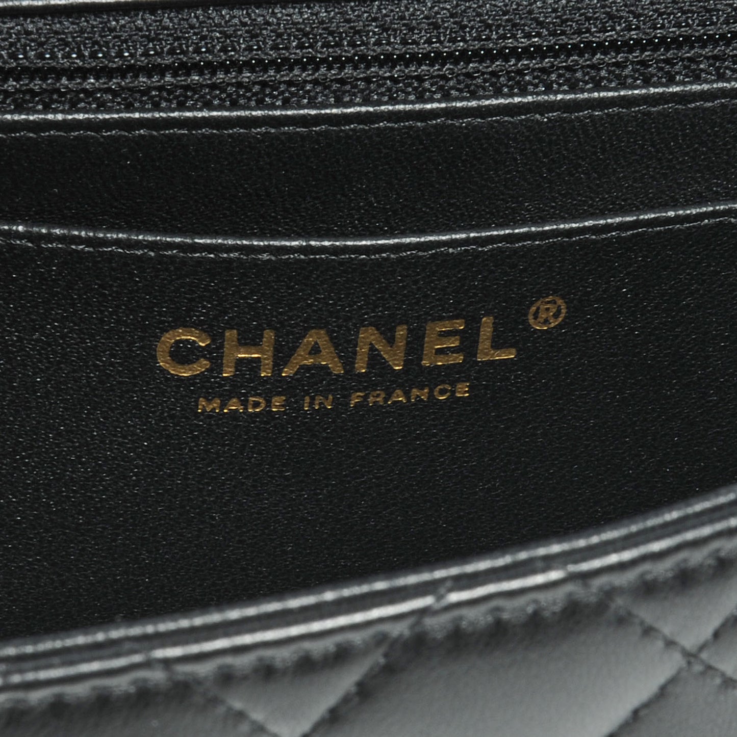 Lambskin Mini Square Flap Black