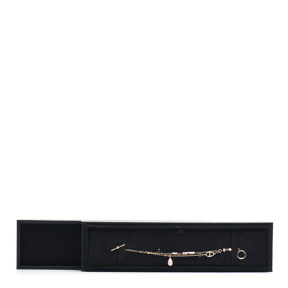 Hermes 18K Rose Gold Diamond Pink Opal Onyx Black Spinel Chaos Bracelet SH 5 of 5
