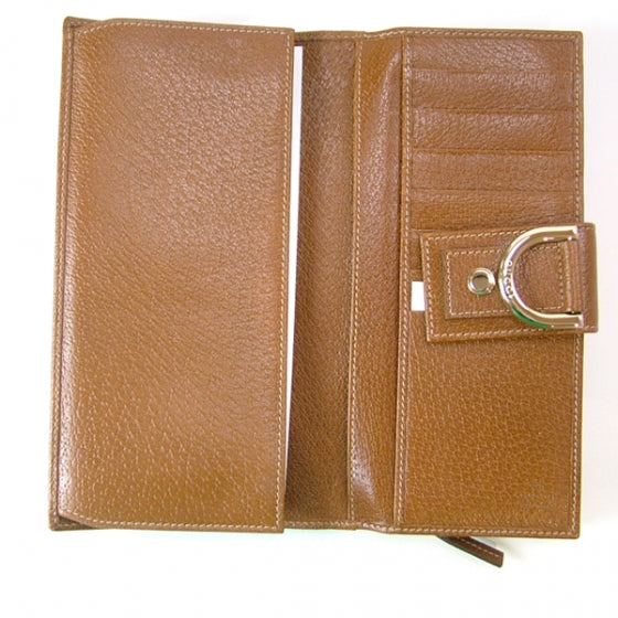 Denim GG Abbey Continental Wallet Brown