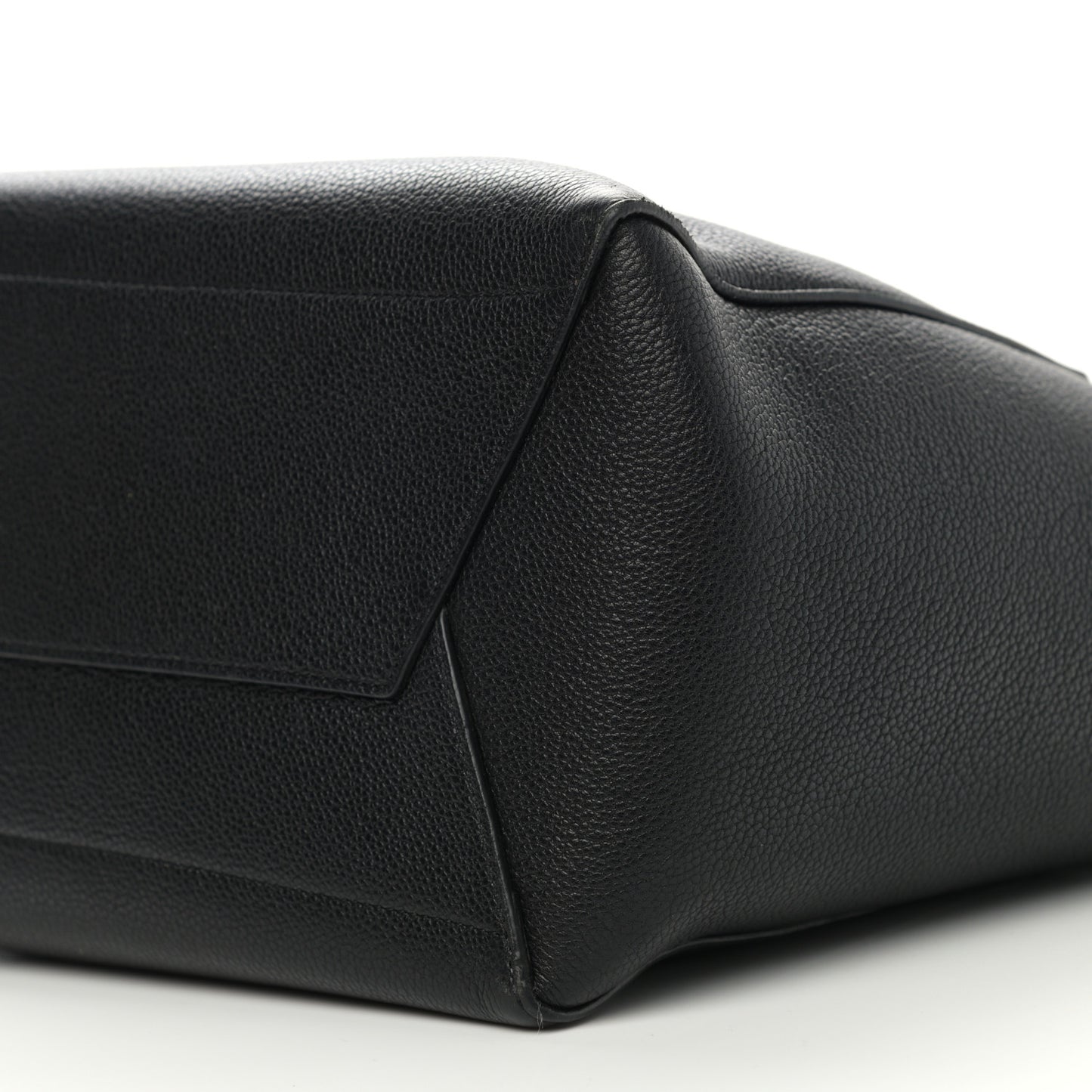 Soft Grained Calfskin Sangle Bucket Bag Black