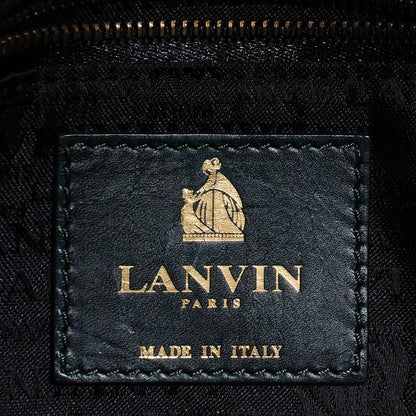 Lanvin Leather Quilted Happicolo Shoulder Bag Forest 6 of 8