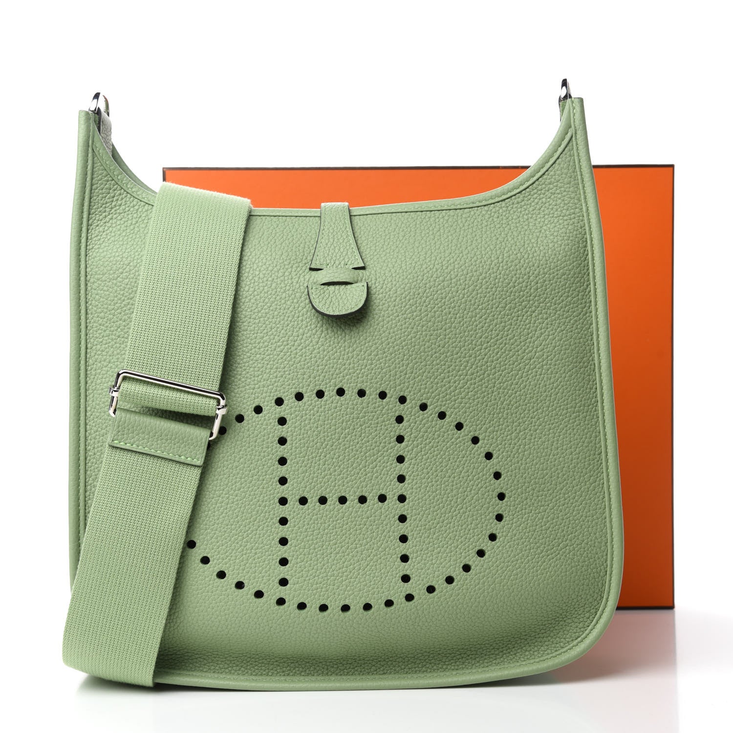 Hermes Taurillon Maurice Evelyne III PM Vert Criquet 11 of 11