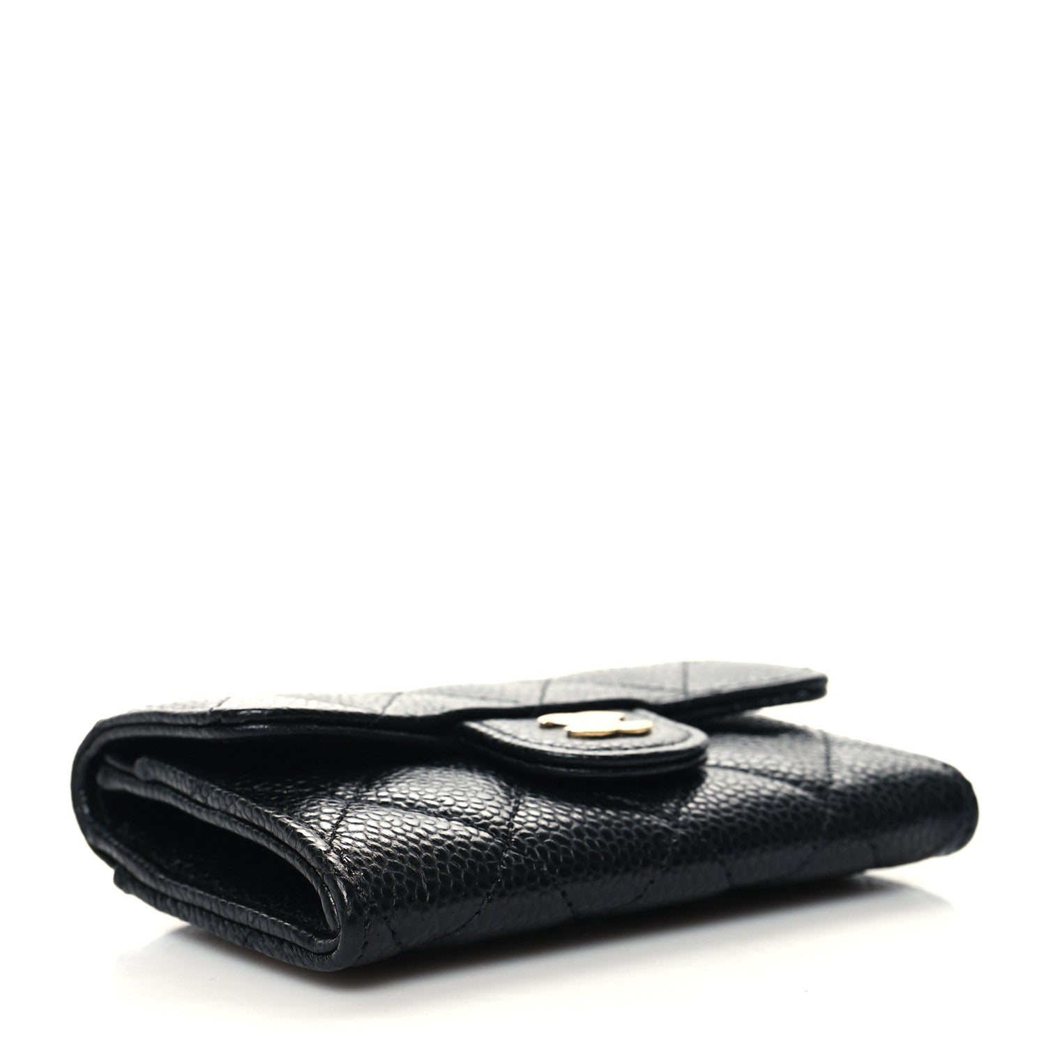 Chanel Caviar Quilted Flap Card Holder Wallet Black 4 of 9