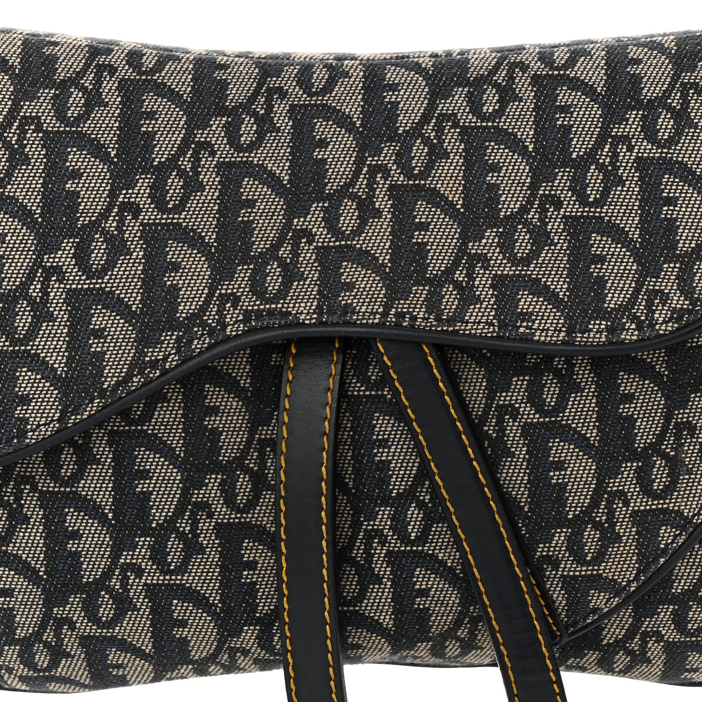 Monogram Double Saddle Bag Navy Blue