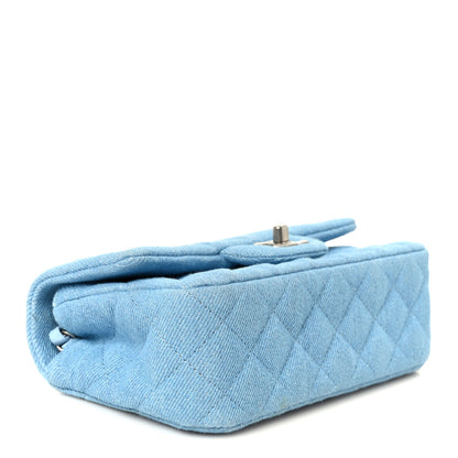 Chanel Denim Quilted Mini Rectangular Flap Blue 4 of 12