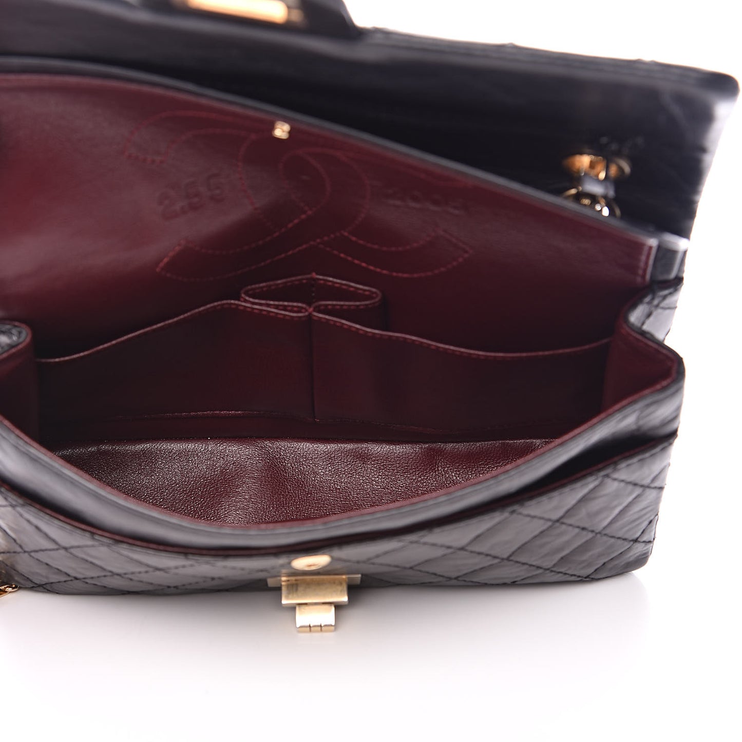 Aged Calfskin 50th Anniversary 2.55 Reissue 225 Flap Black