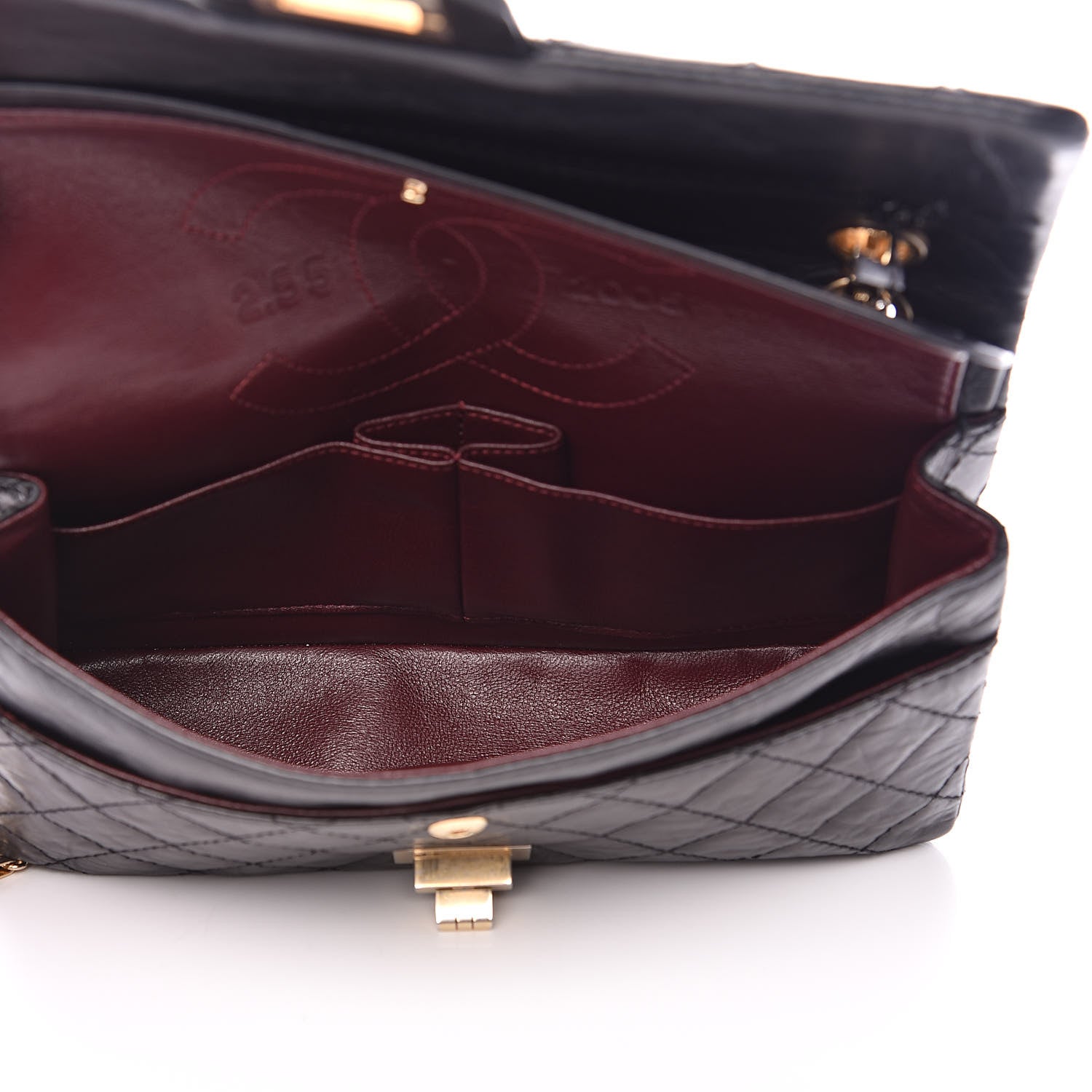 Chanel Aged Calfskin 50th Anniversary 2.55 Reissue 225 Flap Black 5 of 14