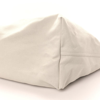 Saint Laurent Linen Calfskin Rive Gauche Maxi Tote Grege et Noir 8 of 8