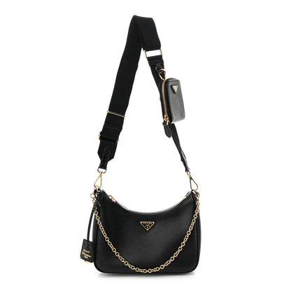 Prada Saffiano Lux Re-Edition 2005 Shoulder Bag Black 1 of 9