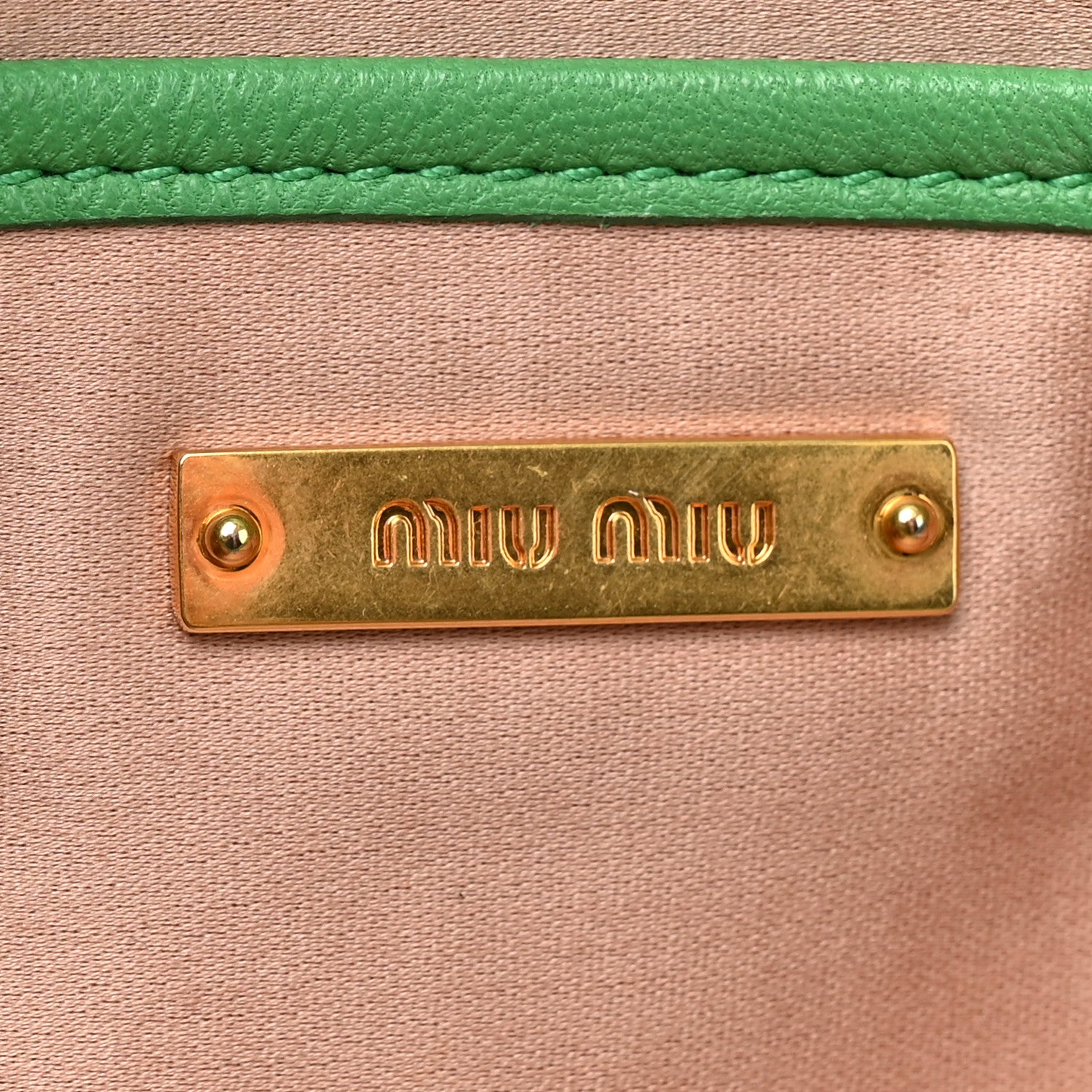 Miu Miu Nappa Matelasse Clutch Menta 7 of 14