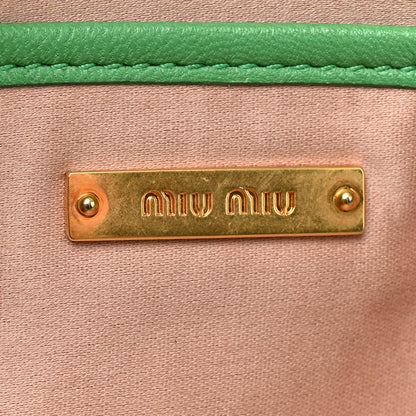 Miu Miu Nappa Matelasse Clutch Menta 7 of 14