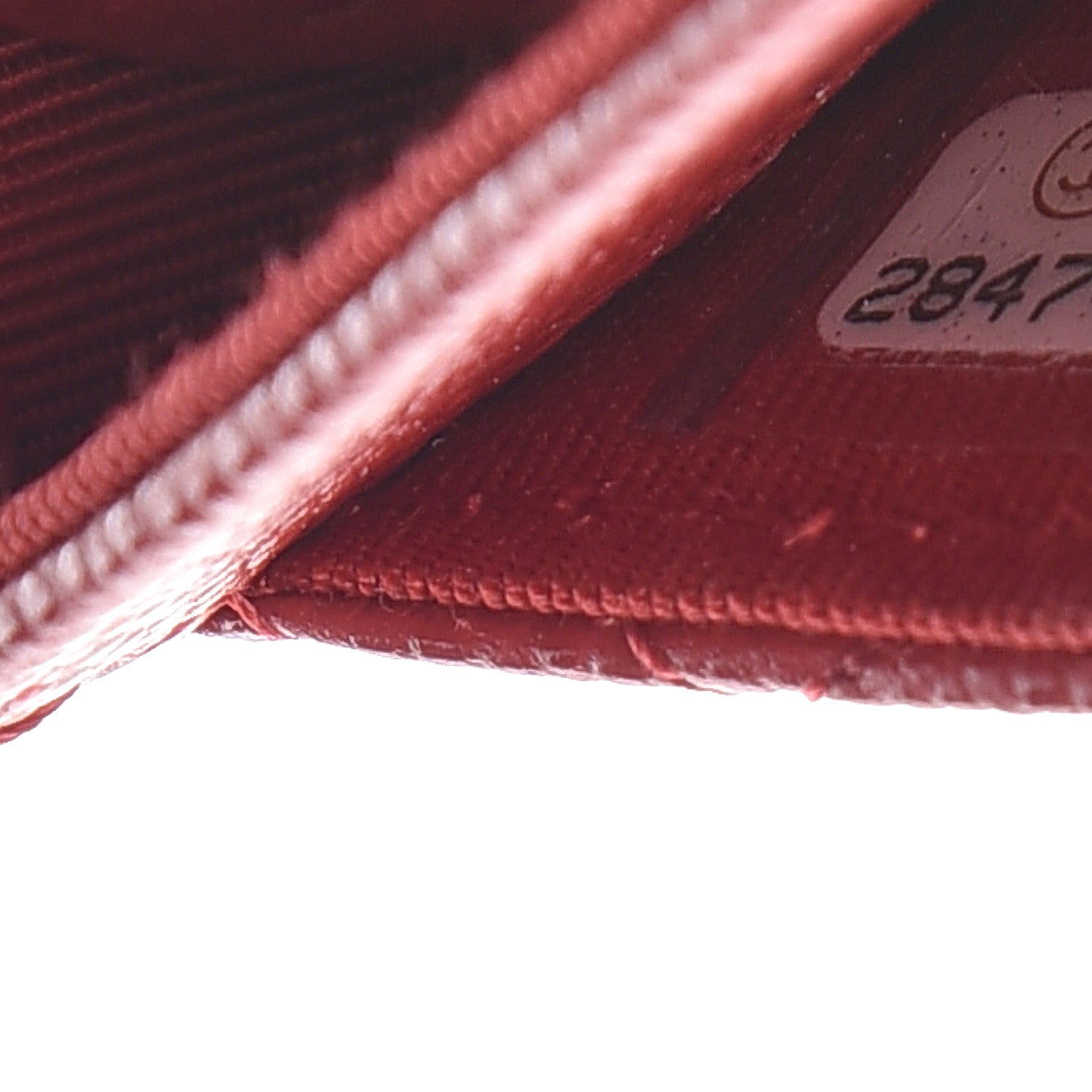 Chanel Caviar Quilted Flap Card Holder Dark Red 9 of 10