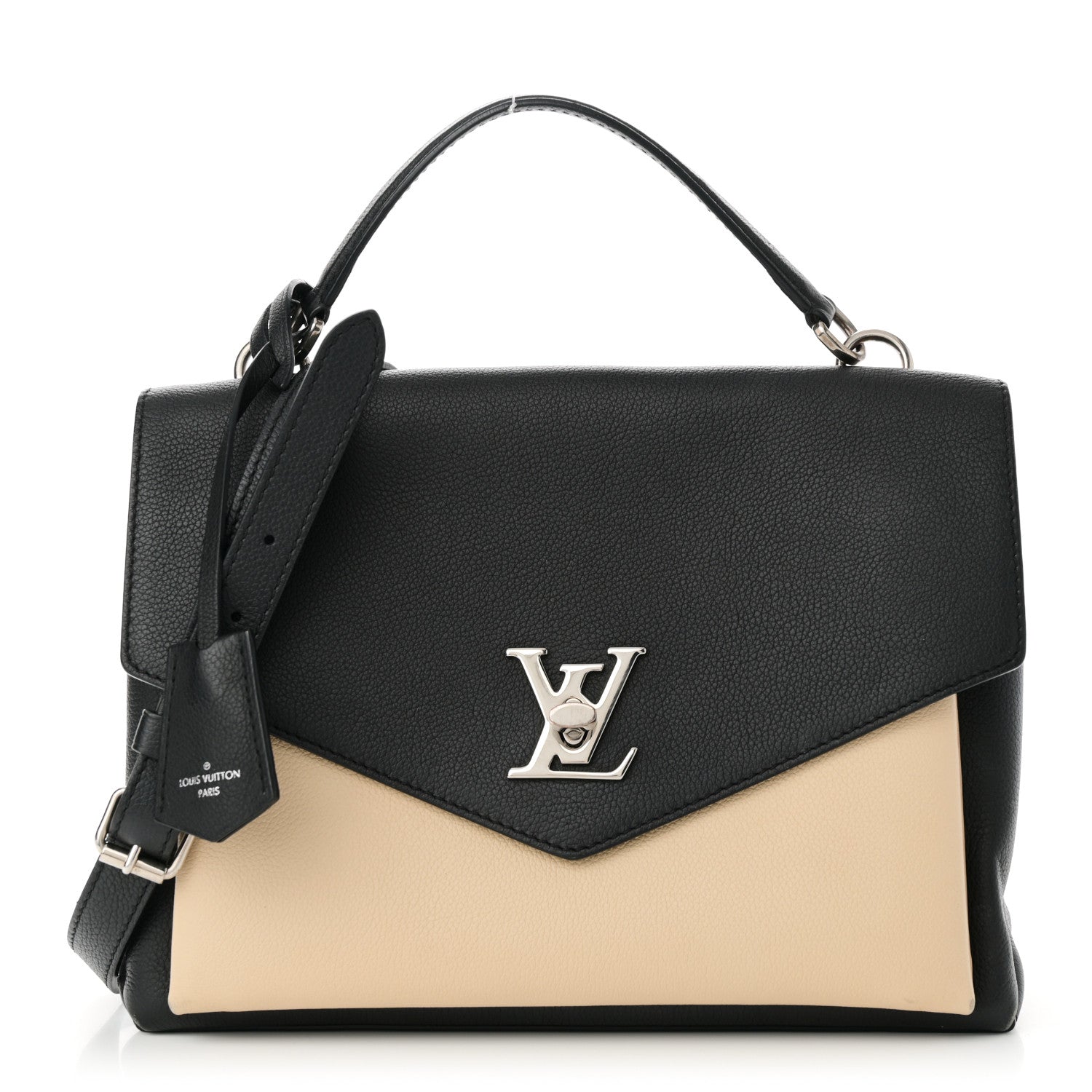 Louis Vuitton Soft Calfskin My Lockme Top Handle Vanille Black 1 of 13