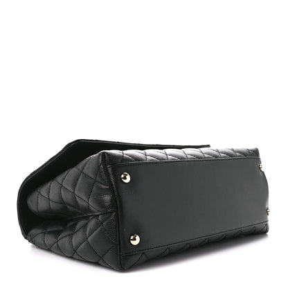 Chanel Caviar Quilted Small Coco Handle Flap Black 4 of 12