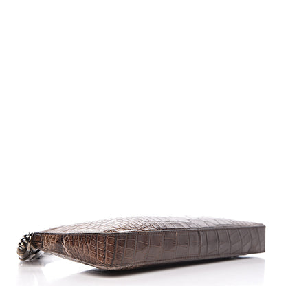 Prada Alligator Shoulder Bag Brown 4 of 10