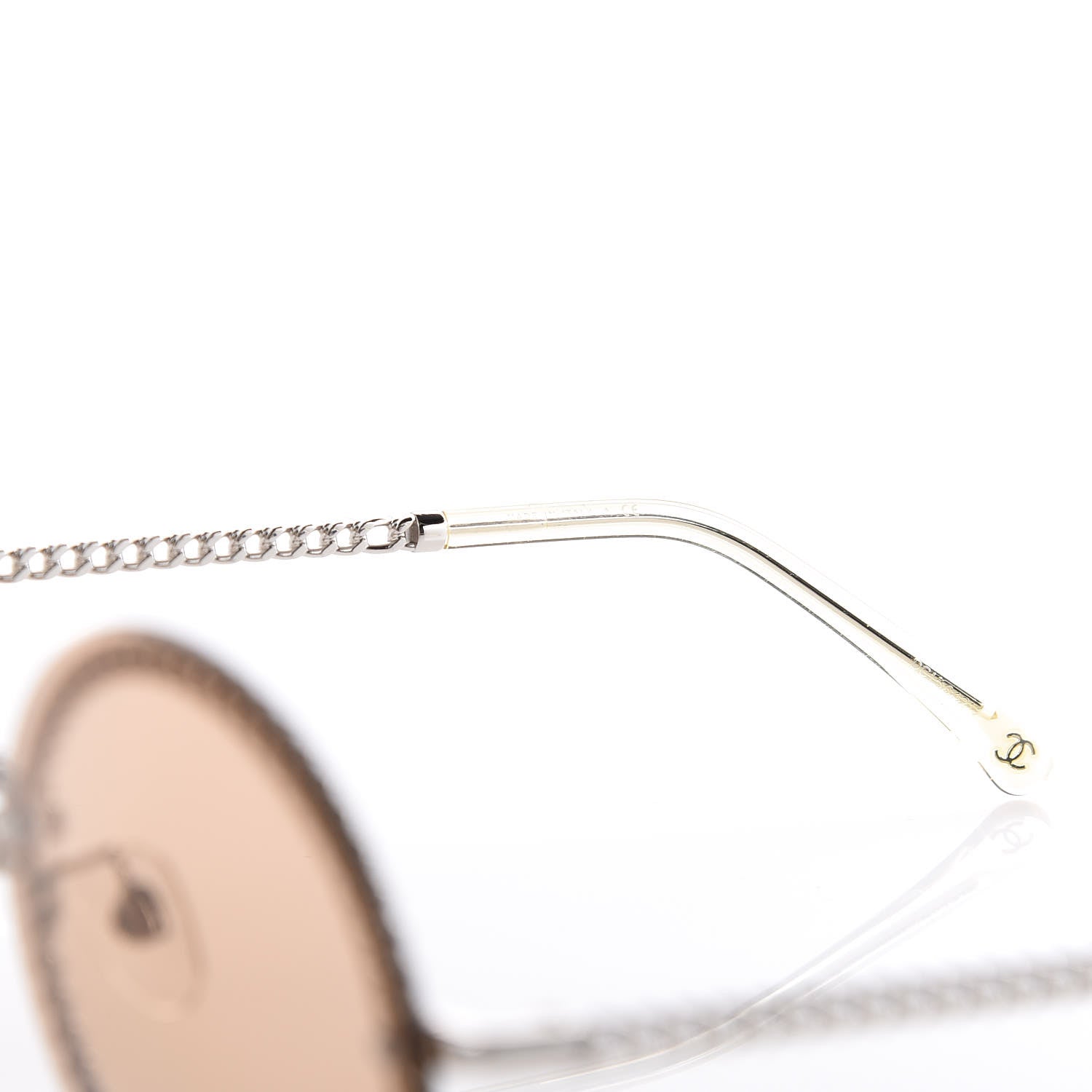 Chanel Chain Round Sunglasses 4245 Brown Gold 5 of 7