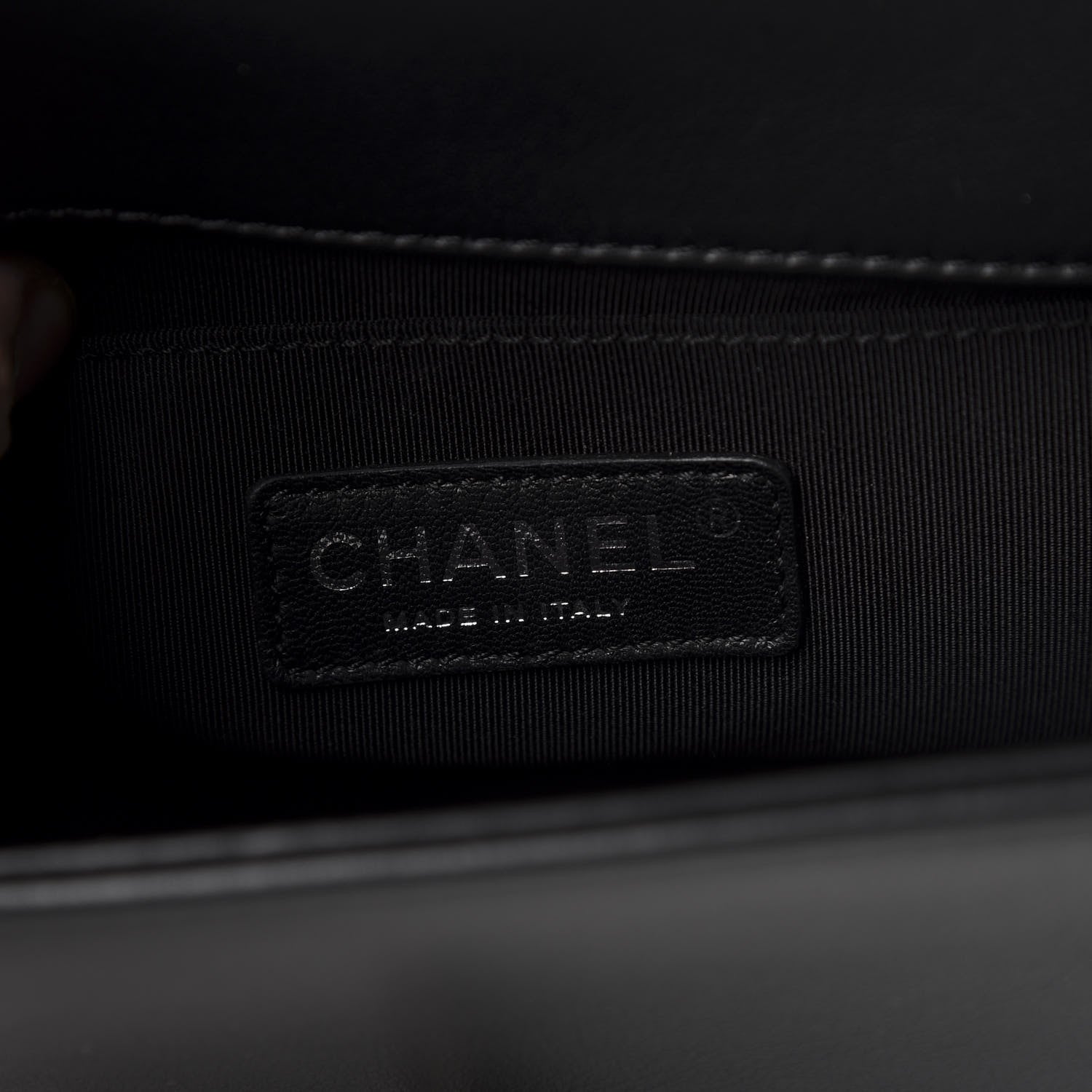 Chanel Calfskin Checkerboard Trim Small Boy Flap Black White 8 of 10