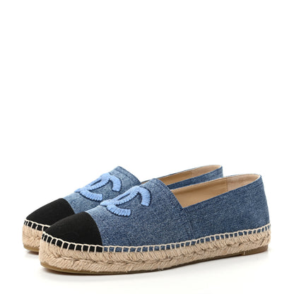 Chanel Denim CC Espadrilles 41 Blue Black 3 of 11