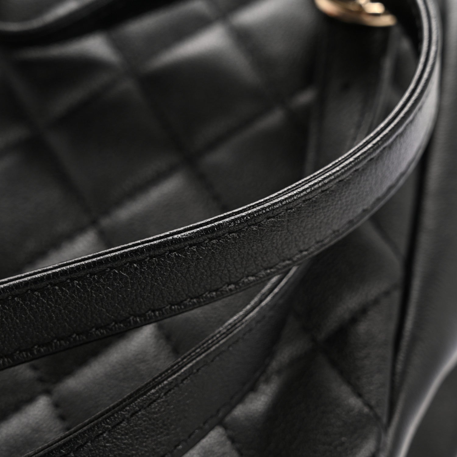 Chanel Calfskin Quilted Mini Duma Pockets Drawstring Backpack Black 13 of 14