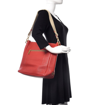 Prada Vitello Daino Shoulder Bag Fuoco 2 of 14