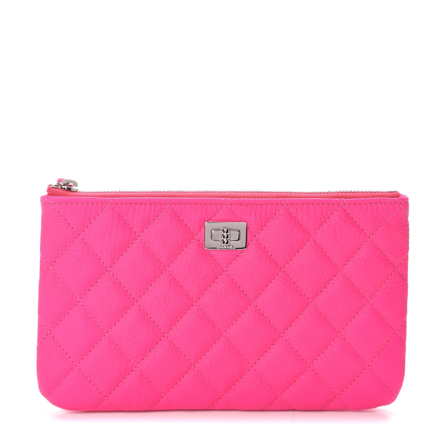 Chanel Goatskin Quilted Medium Reissue Cosmetic Case Pink 1 of 8