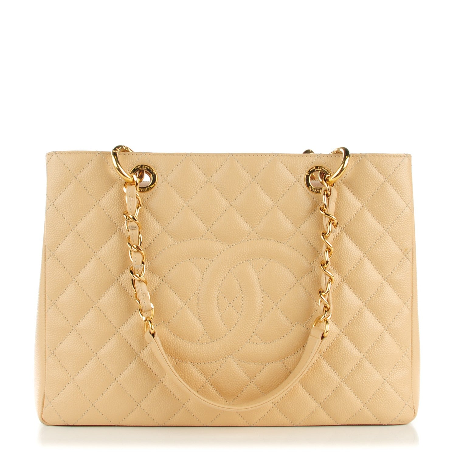 Chanel Caviar Quilted Grand Shopping Tote GST Beige Clair 1 of 7