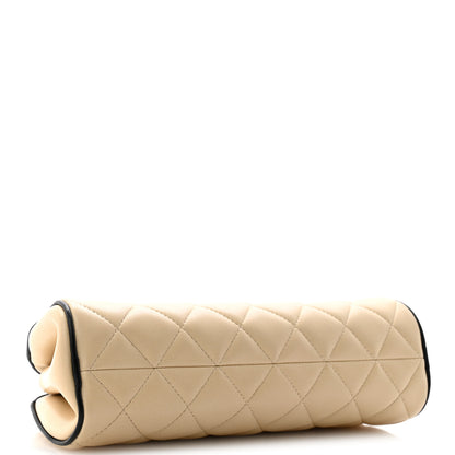 Chanel Lambskin Quilted Eyes On You Clutch With Chain Beige 4 of 10