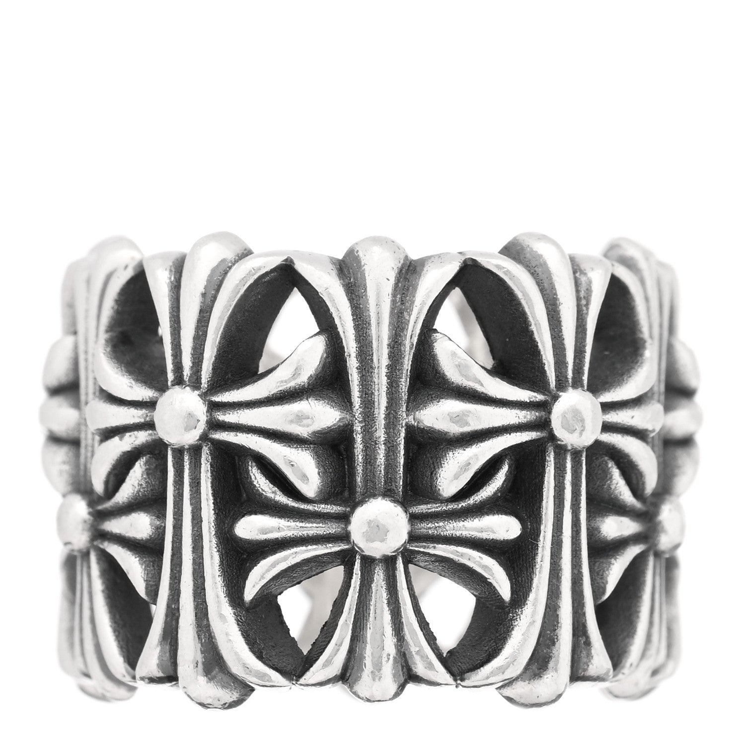 Chrome Hearts Sterling Silver Cemetery Cross Ring 57 8 1878842