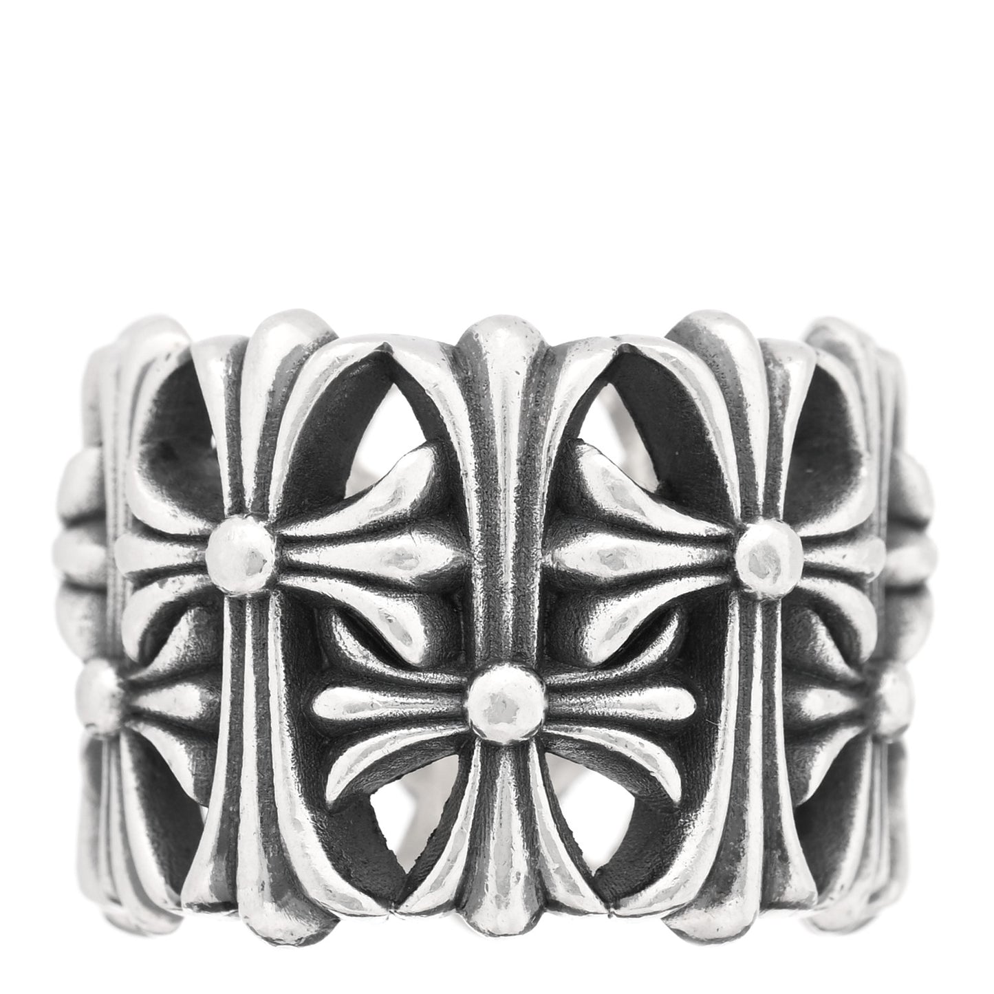 Sterling Silver Cemetery Cross Ring 57 8