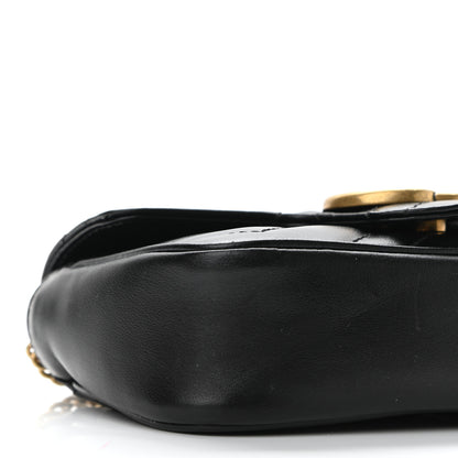 Gucci Calfskin Matelasse Super Mini GG Marmont Shoulder Bag Black 8 of 9