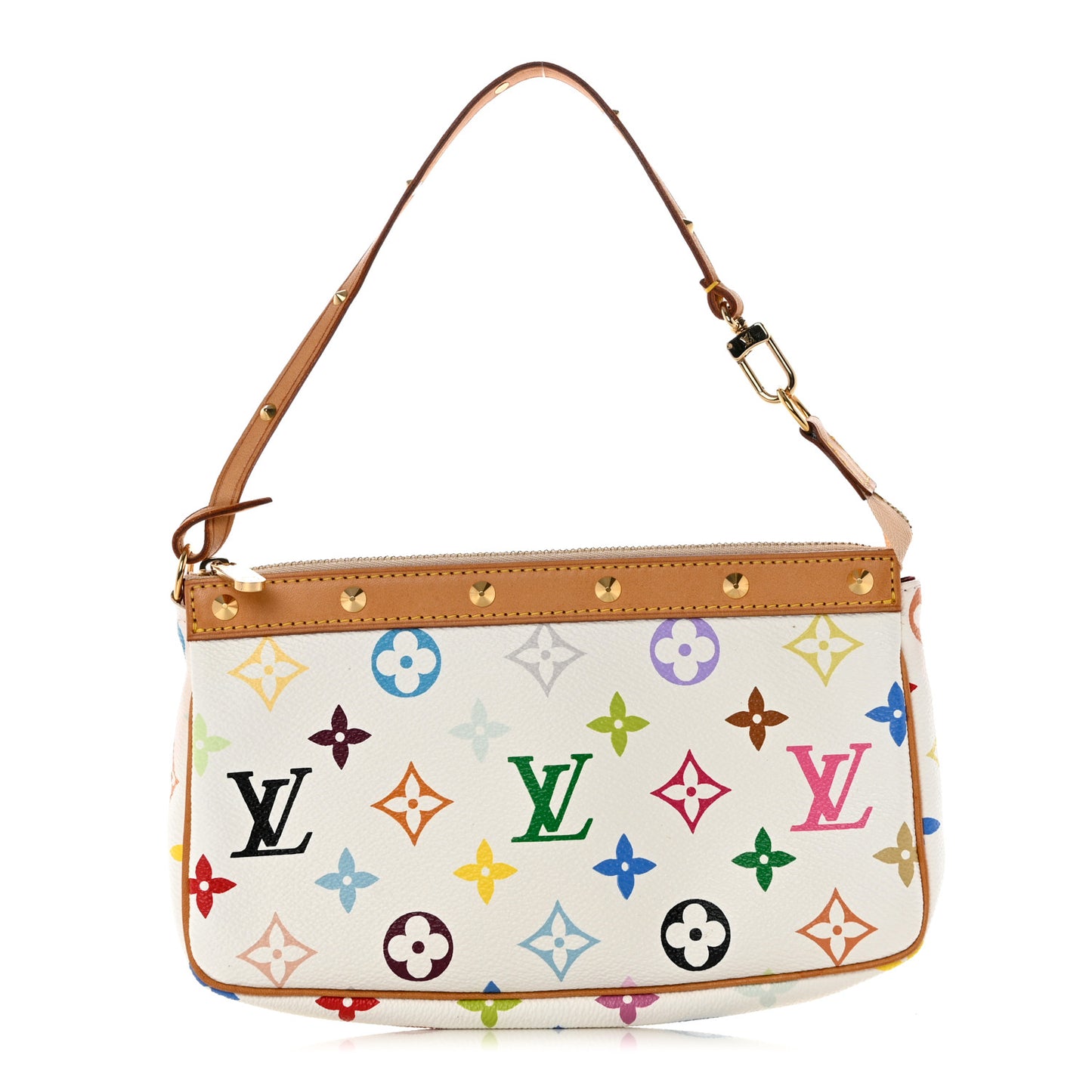 Monogram Multicolor Pochette Accessories White