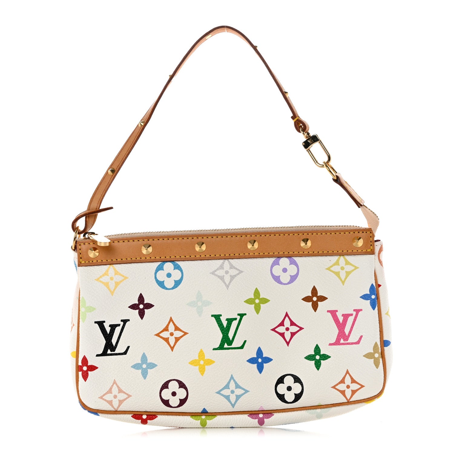 Louis Vuitton Monogram Multicolor Pochette Accessories White 1 of 7