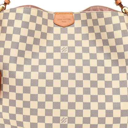 Louis Vuitton Damier Azur Graceful MM Rose Ballerine 7 of 9