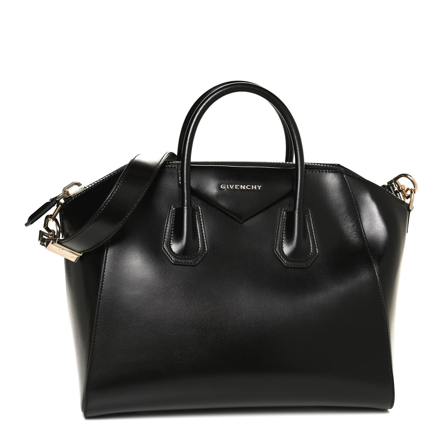 Givenchy Shiny Lord Calfskin Medium Antigona Black 1 of 11