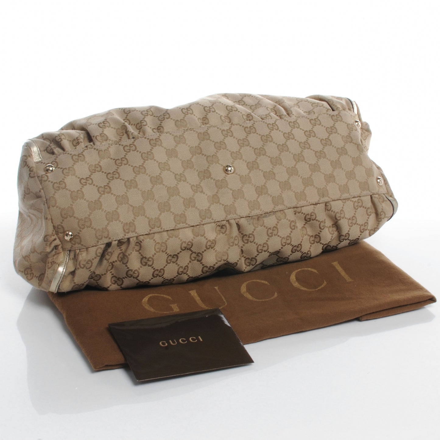 Monogram D Gold Hobo Metallic Gold