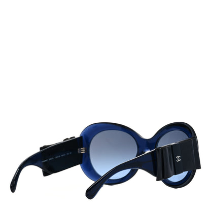Chanel Acetate Patent CC Bow Sunglasses 5282-Q Blue 4 of 9