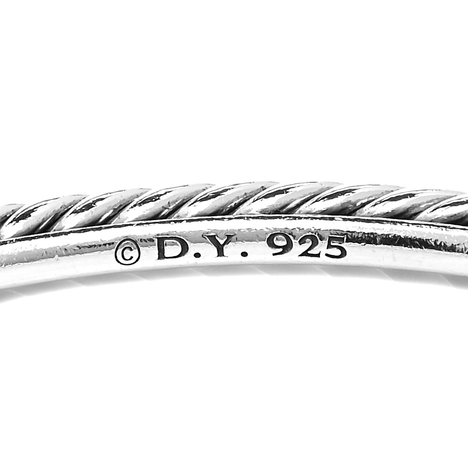 David Yurman Sterling Silver 4mm Cable Classics Bangle Bracelet 4 of 4