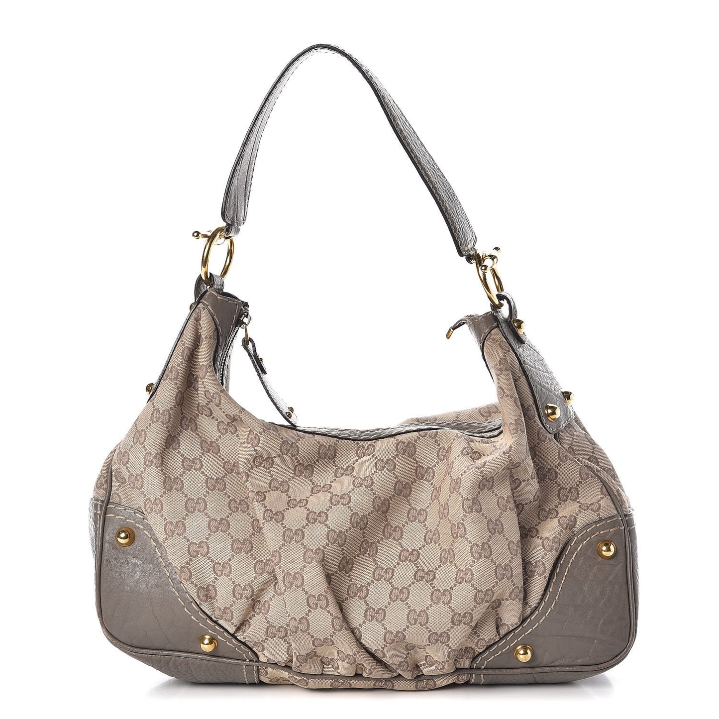 Monogram Medium Jockey Hobo Grey