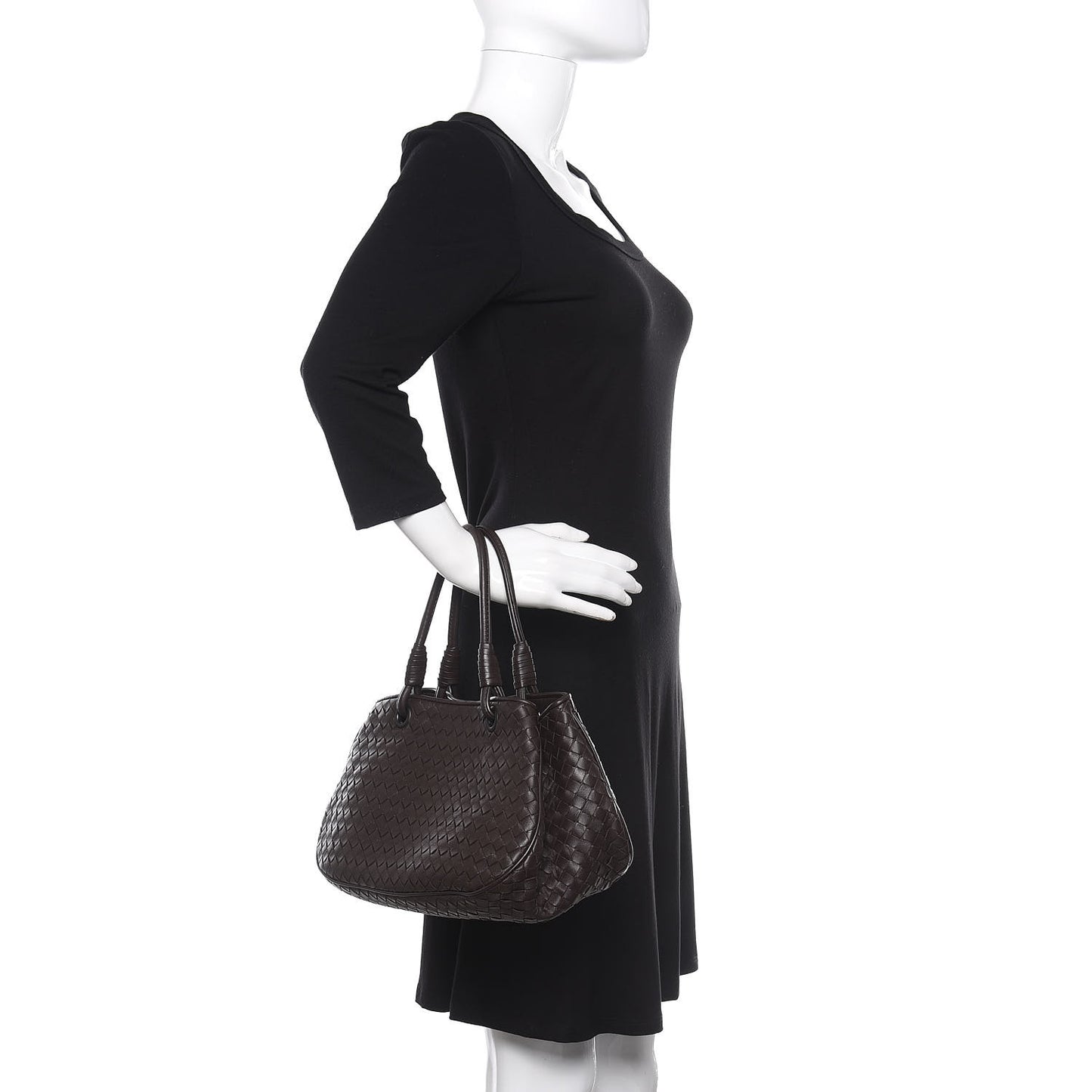 Nappa Intrecciato Woven Tote Ebano